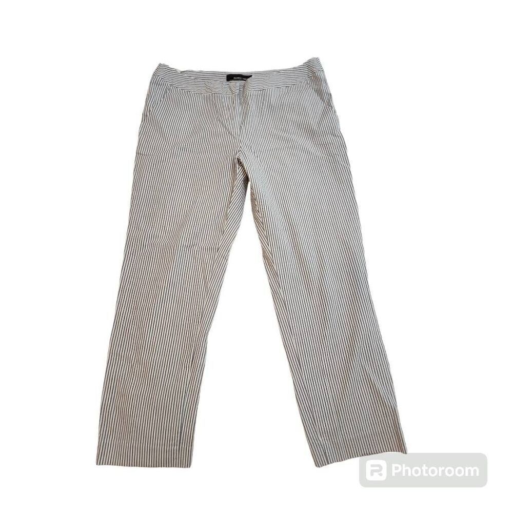 AMANDA & CHELSEA Pants CONTEMPORARY-FIT Gray White  Ankle 10